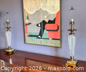 MaxSold Auction: Rare Vintage Bombay Co Fine Cut Crystal & Brushed Oiled Bronze Table Lamps On Marble Base  - Newmarket (Ontario, Canada) SELLER MANAGED Reseller Online Auction - Lundys Lane