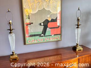 MaxSold Auction: Rare Vintage Bombay Co Fine Cut Crystal & Brushed Oiled Bronze Table Lamps On Marble Base  - Newmarket (Ontario, Canada) SELLER MANAGED Reseller Online Auction - Lundys Lane