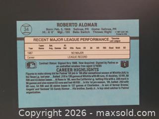 MaxSold Auction: ROBBIE ALOMAR ROOKIE CARD - Newmarket (Ontario, Canada) SELLER MANAGED Reseller Online Auction - Lundys Lane