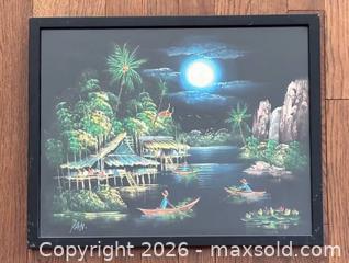 MaxSold Auction: Vintage 1970s Southeast Asian Oil Painting Signed Pan Framed - Newmarket (Ontario, Canada) SELLER MANAGED Reseller Online Auction - Lundys Lane
