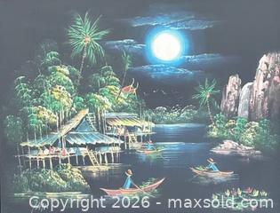 MaxSold Auction: Vintage 1970s Southeast Asian Oil Painting Signed Pan Framed - Newmarket (Ontario, Canada) SELLER MANAGED Reseller Online Auction - Lundys Lane
