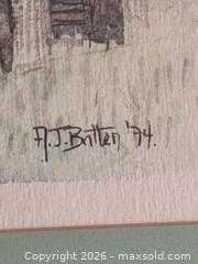 MaxSold Auction: Vintage 1974 Original Signed Watercolour Painting by Anthony J Batten - Cdn Listed Artist - Newmarket (Ontario, Canada) SELLER MANAGED Reseller Online Auction - Lundys Lane