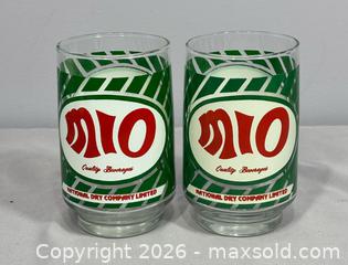 MaxSold Auction: Vintage 1979 MIO Gassosa Soft Drink Soda Pop Beverage Glasses - Newmarket (Ontario, Canada) SELLER MANAGED Reseller Online Auction - Lundys Lane