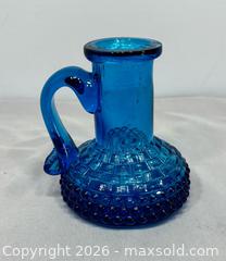MaxSold Auction: Vintage Blue Hobnail Glass Cruet Bottle - Newmarket (Ontario, Canada) SELLER MANAGED Reseller Online Auction - Lundys Lane