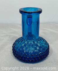 MaxSold Auction: Vintage Blue Hobnail Glass Cruet Bottle - Newmarket (Ontario, Canada) SELLER MANAGED Reseller Online Auction - Lundys Lane