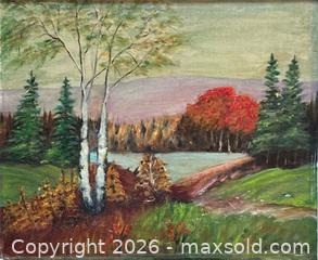 MaxSold Auction: Vintage Landscape Scene Signed Oil Painting   - Newmarket (Ontario, Canada) SELLER MANAGED Reseller Online Auction - Lundys Lane