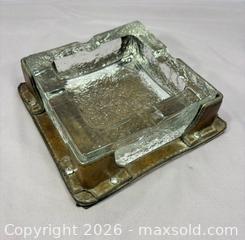 MaxSold Auction: Vintage Mid Century Walther-Glass Germany Leather Wrapped Ashtray - Newmarket (Ontario, Canada) SELLER MANAGED Reseller Online Auction - Lundys Lane