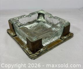 MaxSold Auction: Vintage Mid Century Walther-Glass Germany Leather Wrapped Ashtray - Newmarket (Ontario, Canada) SELLER MANAGED Reseller Online Auction - Lundys Lane