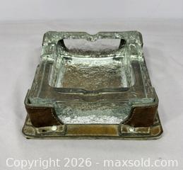 MaxSold Auction: Vintage Mid Century Walther-Glass Germany Leather Wrapped Ashtray - Newmarket (Ontario, Canada) SELLER MANAGED Reseller Online Auction - Lundys Lane
