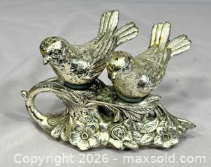 MaxSold Auction: Vintage Silver Plated Perched Lovebirds Salt & Pepper Shakers - Newmarket (Ontario, Canada) SELLER MANAGED Reseller Online Auction - Lundys Lane