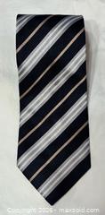 MaxSold Auction: Burberry London Men’s 100% Silk Tie Stripes Black & Grey - Newmarket (Ontario, Canada) SELLER MANAGED Reseller Online Auction - Silken Laumann Drive