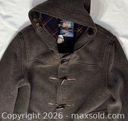 MaxSold Auction: Gloverall England Men’s Wool Lined Duffel Coat Toggle Buttons Brown 48L New With Tag - Newmarket (Ontario, Canada) SELLER MANAGED Reseller Online Auction - Silken Laumann Drive