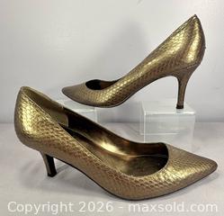 MaxSold Auction: Lauren Ralph Lauren Women’s Gold Python-embossed Leather Pumps Heels - Newmarket (Ontario, Canada) SELLER MANAGED Reseller Online Auction - Silken Laumann Drive