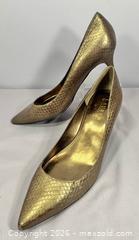 MaxSold Auction: Lauren Ralph Lauren Women’s Gold Python-embossed Leather Pumps Heels - Newmarket (Ontario, Canada) SELLER MANAGED Reseller Online Auction - Silken Laumann Drive