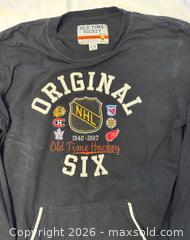 MaxSold Auction: Original 6 NHL Old Time Hockey Rafters Collection Pullover Sz L - Newmarket (Ontario, Canada) SELLER MANAGED Reseller Online Auction - Silken Laumann Drive