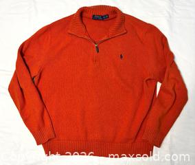 MaxSold Auction: Polo Ralph Lauren Men’s 1/4 Zip Cotyon Pullover Sz XL - Newmarket (Ontario, Canada) SELLER MANAGED Reseller Online Auction - Silken Laumann Drive