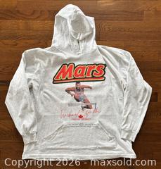 MaxSold Auction: Vintage 1991 Michael Smith Mars Bar Double Sided Hoodie Sz XL - Newmarket (Ontario, Canada) SELLER MANAGED Reseller Online Auction - Silken Laumann Drive