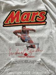 MaxSold Auction: Vintage 1991 Michael Smith Mars Bar Double Sided Hoodie Sz XL - Newmarket (Ontario, Canada) SELLER MANAGED Reseller Online Auction - Silken Laumann Drive