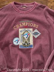MaxSold Auction: Vintage 1993 Waves Brand Toronto Blue Jays World Champions Men’s Sweatershit Sz XL - Newmarket (Ontario, Canada) SELLER MANAGED Reseller Online Auction - Silken Laumann Drive