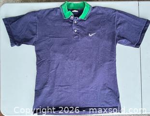 MaxSold Auction: Vintage Nike Men’s Short Sleeve Polo Shirt Sz L Blue - Newmarket (Ontario, Canada) SELLER MANAGED Reseller Online Auction - Silken Laumann Drive