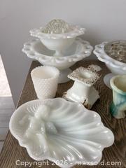 MaxSold Auction: 10-Piece Vintage Milk Glass Collection - Oshawa (Ontario, Canada) SELLER MANAGED Downsizing Online Auction - Arthur Street Arthur