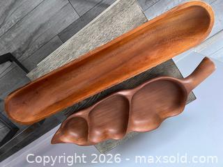 MaxSold Auction: 8-Piece Vintage Monkey Pod / Mango Wood Serving Lot – MCM Style - Oshawa (Ontario, Canada) SELLER MANAGED Downsizing Online Auction - Arthur Street Arthur