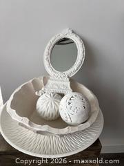 MaxSold Auction: Craft Project Lot – Large Wood Tray, Bread Bowl, Decor & Mineral Paint - Oshawa (Ontario, Canada) SELLER MANAGED Downsizing Online Auction - Arthur Street Arthur