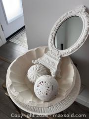 MaxSold Auction: Craft Project Lot – Large Wood Tray, Bread Bowl, Decor & Mineral Paint - Oshawa (Ontario, Canada) SELLER MANAGED Downsizing Online Auction - Arthur Street Arthur