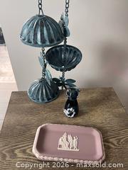 MaxSold Auction: Decorative Accent Lot – Art Glass, Wedgwood & Metal Rain Chain (3 pcs) - Oshawa (Ontario, Canada) SELLER MANAGED Downsizing Online Auction - Arthur Street Arthur