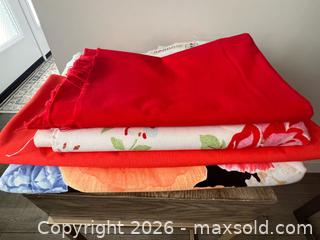 MaxSold Auction: Fabric Lot – Coordinated Reds & Florals – Upholstery & Crafting - Oshawa (Ontario, Canada) SELLER MANAGED Downsizing Online Auction - Arthur Street Arthur