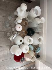 MaxSold Auction: Large Vintage Lamp Parts & Glass Shade Lot – Approx. 30 Pieces - Oshawa (Ontario, Canada) SELLER MANAGED Downsizing Online Auction - Arthur Street Arthur