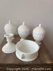 MaxSold Auction: Milk Glass Lot – Avon & Westmoreland Collection - Oshawa (Ontario, Canada) SELLER MANAGED Downsizing Online Auction - Arthur Street Arthur