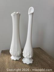 MaxSold Auction: Pair of Vintage Milk Glass Trumpet Vases – Westmoreland (One Marked) - Oshawa (Ontario, Canada) SELLER MANAGED Downsizing Online Auction - Arthur Street Arthur