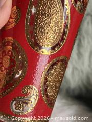 MaxSold Auction: Vintage Culver-Style Highball Glasses – Red & 22k Gold Paisley Design (Set of 4) - Oshawa (Ontario, Canada) SELLER MANAGED Downsizing Online Auction - Arthur Street Arthur