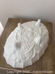 MaxSold Auction: Vintage Milk Glass Pedestal Fruit Bowl – 12” - Oshawa (Ontario, Canada) SELLER MANAGED Downsizing Online Auction - Arthur Street Arthur