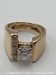 MaxSold Auction: 14K Yellow Gold Ring with 1 Carat Diamond Presented in Sterling Silver Ring Box. Ring Size:6 - Oakville (Ontario, Canada) PARTNER MANAGED Estate Sale Online Auction - Lakeshore Road West (Shipping Available)