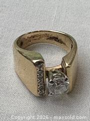 MaxSold Auction: 14K Yellow Gold Ring with 1 Carat Diamond Presented in Sterling Silver Ring Box. Ring Size:6 - Oakville (Ontario, Canada) PARTNER MANAGED Estate Sale Online Auction - Lakeshore Road West (Shipping Available)