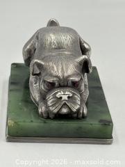 MaxSold Auction: Hallmarked Russian Silver Bulldog Figurine on Jade Stand  - Oakville (Ontario, Canada) PARTNER MANAGED Estate Sale Online Auction - Lakeshore Road West (Shipping Available)