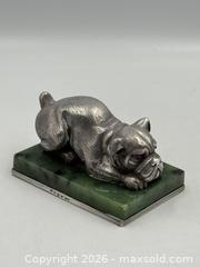 MaxSold Auction: Hallmarked Russian Silver Bulldog Figurine on Jade Stand  - Oakville (Ontario, Canada) PARTNER MANAGED Estate Sale Online Auction - Lakeshore Road West (Shipping Available)