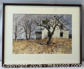MaxSold Auction: Original Watercolour of Farm House, Signed by artist Tom Forrestall (1936-2024) - Oakville (Ontario, Canada) PARTNER MANAGED Estate Sale Online Auction - Lakeshore Road West (Shipping Available)