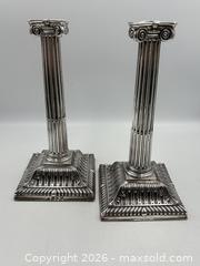 MaxSold Auction: Pair of Georgian Sterling Silver 18th Century Corinthian Column Candle Sticks - Oakville (Ontario, Canada) PARTNER MANAGED Estate Sale Online Auction - Lakeshore Road West (Shipping Available)