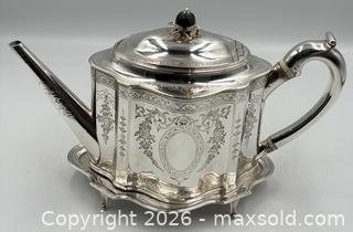 MaxSold Auction: Sterling Silver 18th Century Teapot on Fitted Stand - Oakville (Ontario, Canada) PARTNER MANAGED Estate Sale Online Auction - Lakeshore Road West (Shipping Available)