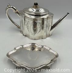 MaxSold Auction: Sterling Silver 18th Century Teapot on Fitted Stand - Oakville (Ontario, Canada) PARTNER MANAGED Estate Sale Online Auction - Lakeshore Road West (Shipping Available)