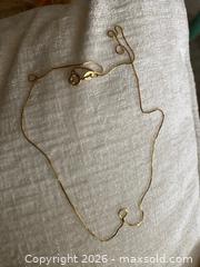 MaxSold Auction: 14K Solid Yellow Gold Box Chain Necklace, Italy 16 inches - Toronto (Ontario, Canada) SELLER MANAGED Downsizing Online Auction - O'connor Drive (CONDO)