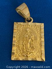 MaxSold Auction: 18k Gold Plated Brass Guadalupe Pendant - Toronto (Ontario, Canada) SELLER MANAGED Downsizing Online Auction - O'connor Drive (CONDO)