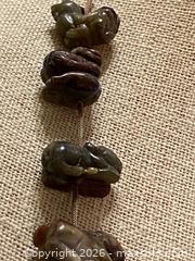 MaxSold Auction: Antique Olive Green Carved Jade Beaded Long Necklace with Accent Beads - Toronto (Ontario, Canada) SELLER MANAGED Downsizing Online Auction - O'connor Drive (CONDO)