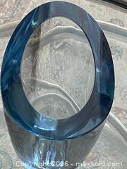 MaxSold Auction: Clear Glass Vase, Mid-Century / Art Glass, Signed Base - Toronto (Ontario, Canada) SELLER MANAGED Downsizing Online Auction - O'connor Drive (CONDO)