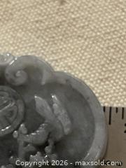 MaxSold Auction: Gray Jade Pendant with Chinese Relief Carving, 1–1.5 in - Toronto (Ontario, Canada) SELLER MANAGED Downsizing Online Auction - O'connor Drive (CONDO)