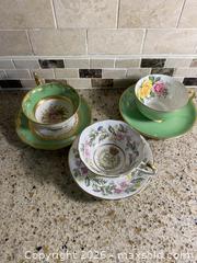 MaxSold Auction: Lot of 3 Vintage English Teacup & Saucer Sets - Toronto (Ontario, Canada) SELLER MANAGED Downsizing Online Auction - O'connor Drive (CONDO)