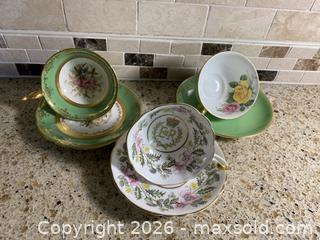 MaxSold Auction: Lot of 3 Vintage English Teacup & Saucer Sets - Toronto (Ontario, Canada) SELLER MANAGED Downsizing Online Auction - O'connor Drive (CONDO)